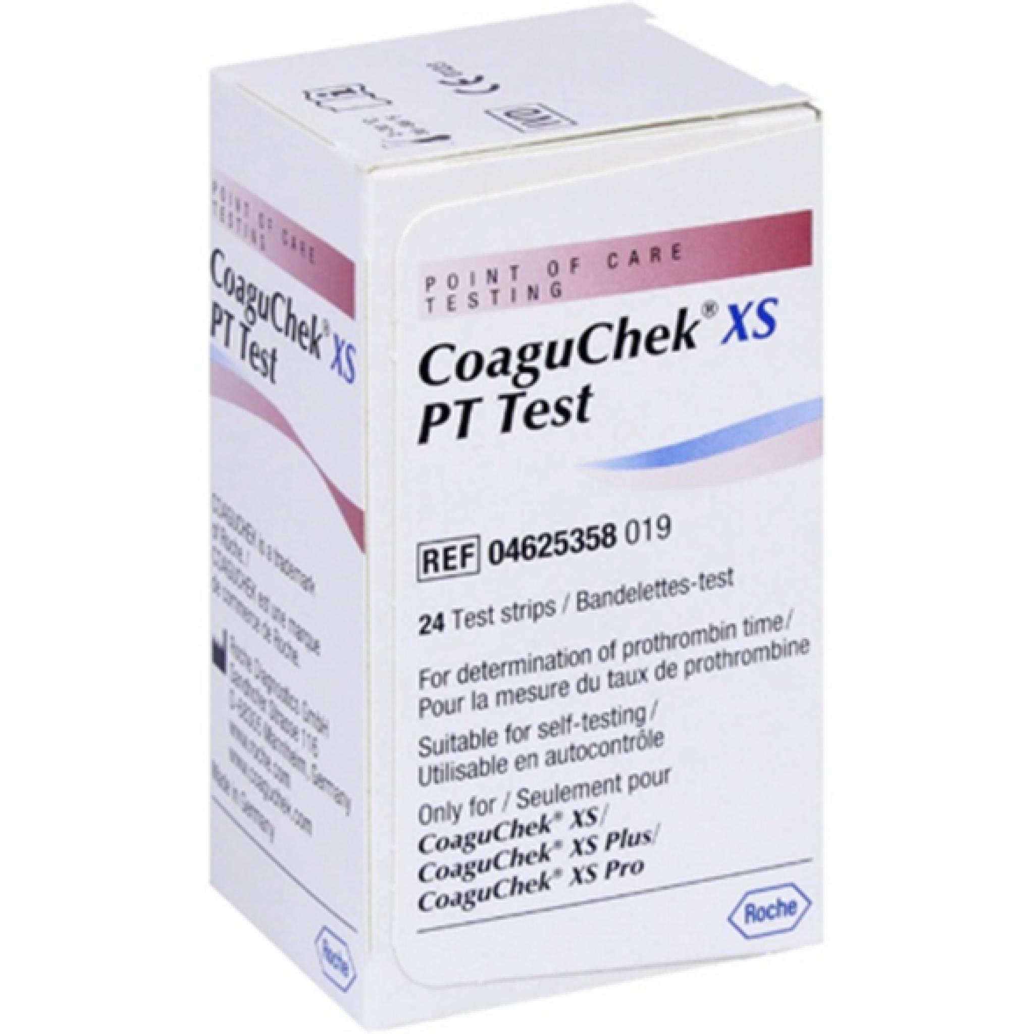 Brand new 24 ct coaguchek xs pt test strip exp 12 2021